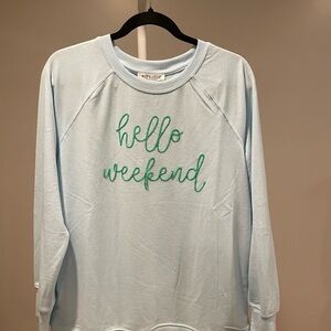 Workshop Republic Clothing Light Blue Sweatshirt Women’s Size Large